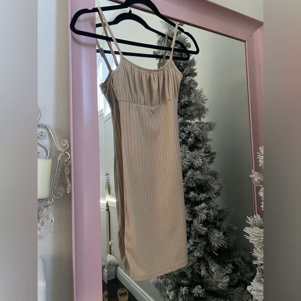 SHEIN basic cream coloured dress